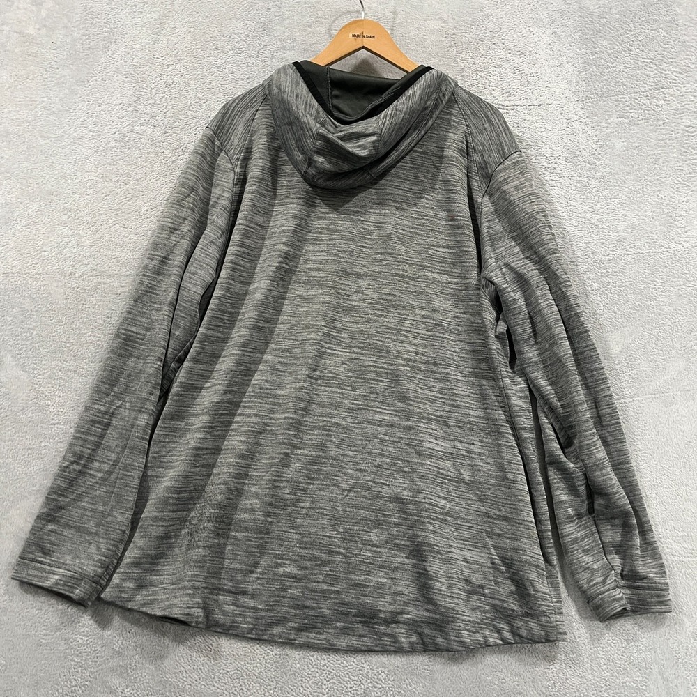 Nike Dri-Fit Fleece Hoodie Full Zip Mens 2XL Basketball Gray Workout AH7596-050‎ - Picture 2 of 10